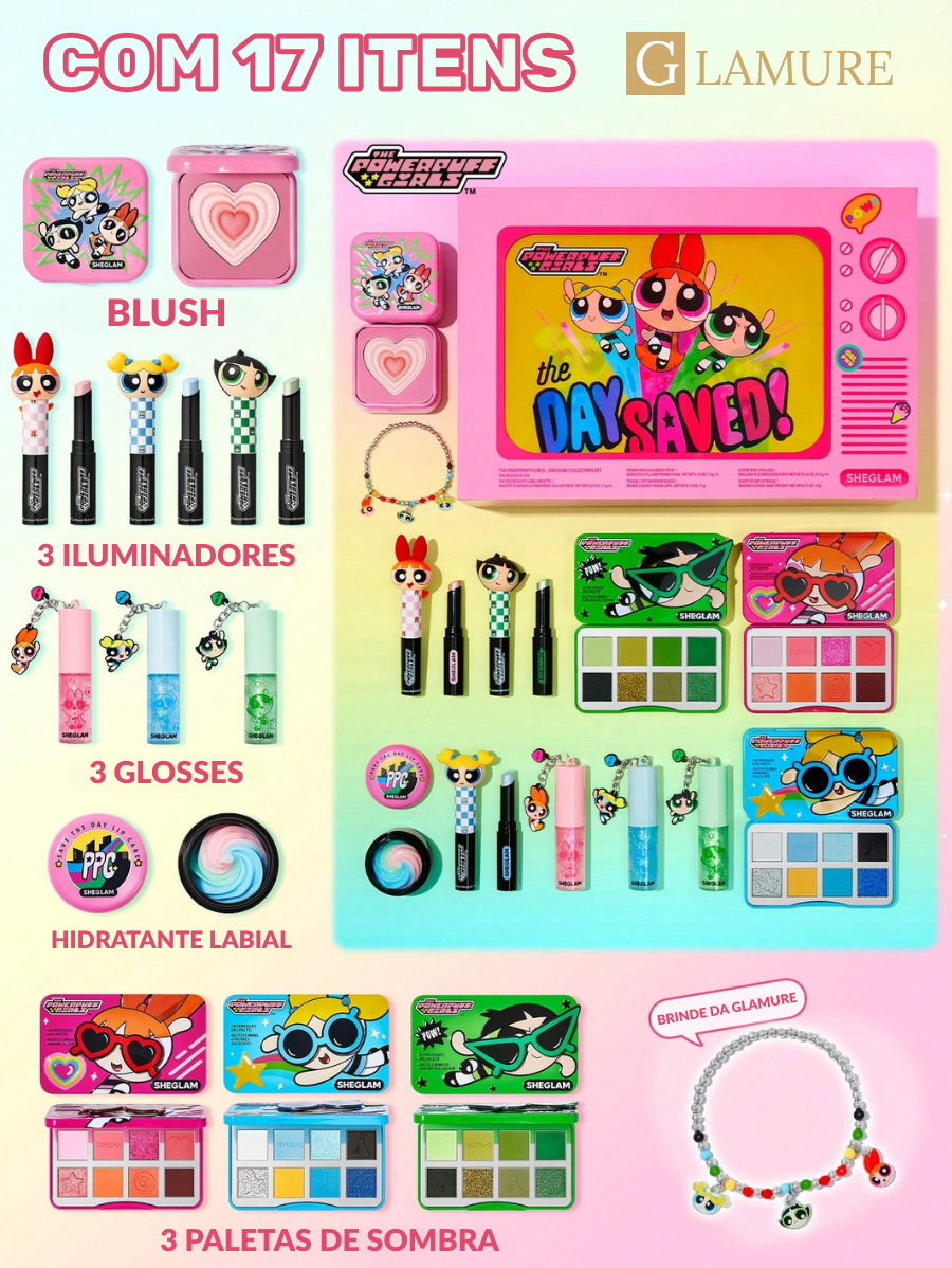 Kit de Maquiagem Completo - Meninas Super Poderosas