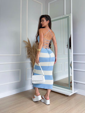Vestido de Tricot Listradinho